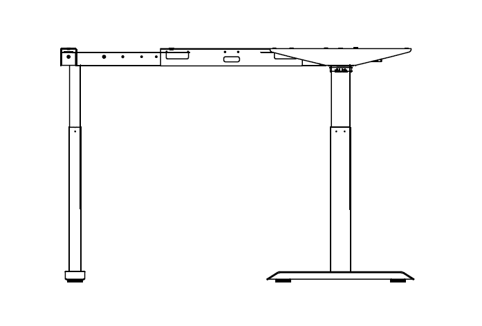 Desenho de mesa com suporte para sentar 90°-2